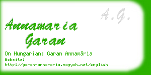 annamaria garan business card